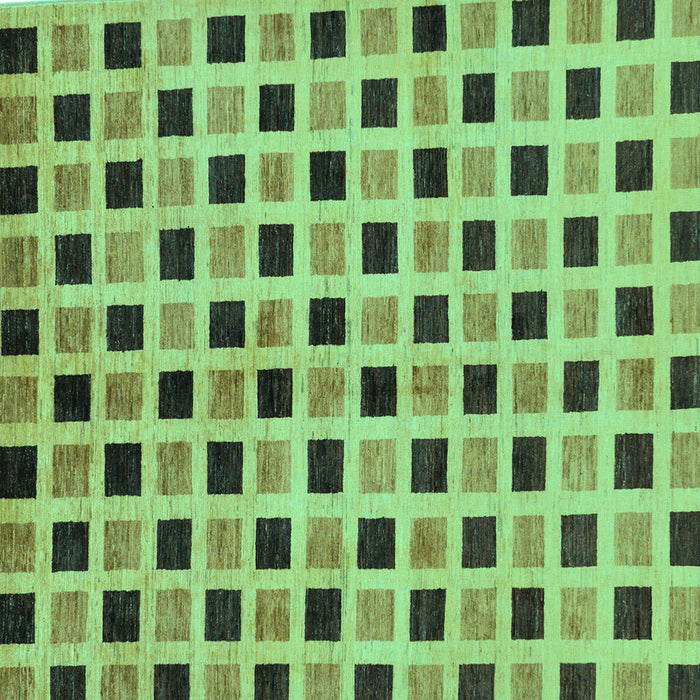 Square Machine Washable Oriental Turquoise Modern Area Rugs, wshabs268turq