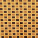 Square Abstract Orange Oriental Rug, abs268