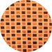 Round Oriental Orange Modern Rug, abs268org