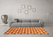 Machine Washable Oriental Orange Modern Area Rugs in a Living Room, wshabs268org