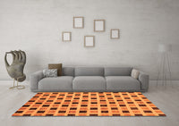 Machine Washable Oriental Orange Modern Rug, wshabs268org