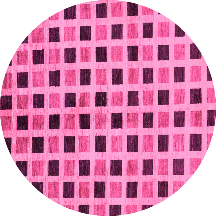 Round Oriental Pink Modern Rug, abs268pnk