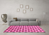 Machine Washable Oriental Pink Modern Rug, wshabs268pnk