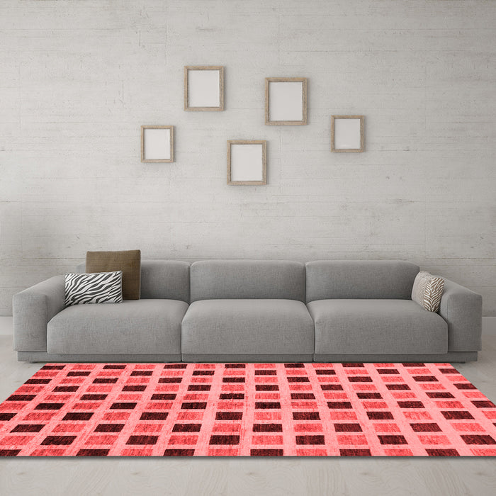 Modern Red Washable Rugs