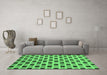 Machine Washable Oriental Emerald Green Modern Area Rugs in a Living Room,, wshabs268emgrn