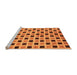 Sideview of Machine Washable Oriental Orange Modern Area Rugs, wshabs268org