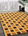Machine Washable Abstract Orange Rug in a Family Room, wshabs268