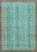 Abstract Light Blue Modern Rug, abs2690lblu