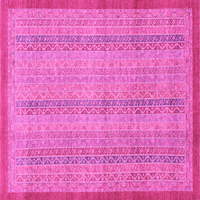 Square Abstract Pink Modern Rug, abs2690pnk