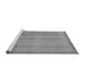 Sideview of Machine Washable Abstract Gray Modern Rug, wshabs2690gry