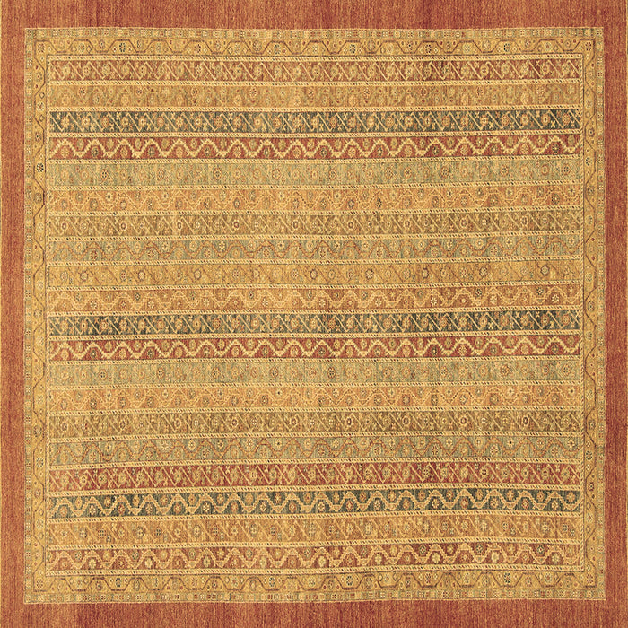 Square Abstract Brown Modern Rug, abs2690brn