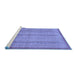 Sideview of Machine Washable Abstract Blue Modern Rug, wshabs2690blu