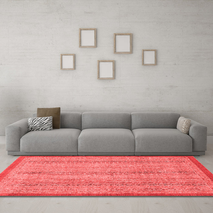 Modern Red Washable Rugs
