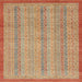 Square Abstract Orange Modern Rug, abs2690