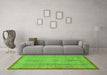 Machine Washable Abstract Green Modern Area Rugs in a Living Room,, wshabs2690grn