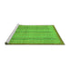 Sideview of Machine Washable Abstract Green Modern Area Rugs, wshabs2690grn