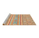 Sideview of Machine Washable Abstract Orange Rug, wshabs2691