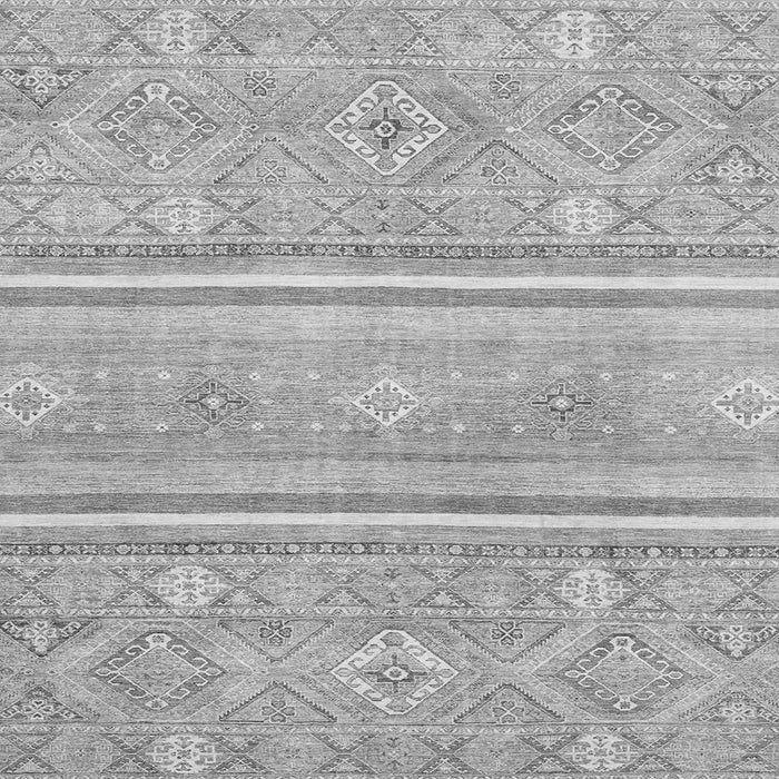 Square Machine Washable Abstract Gray Modern Rug, wshabs2691gry