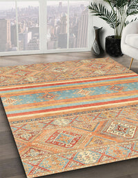 Abstract Orange Modern Rug, abs2691