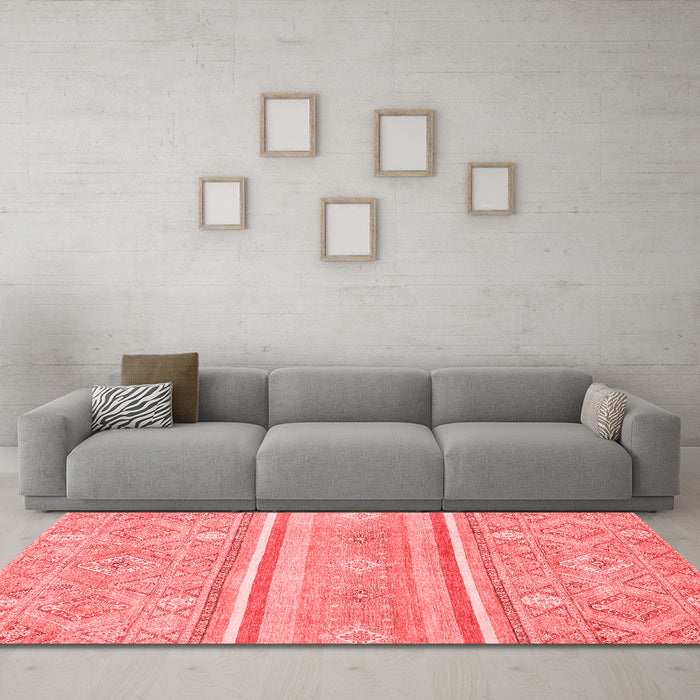 Modern Red Washable Rugs