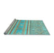 Sideview of Machine Washable Abstract Light Blue Modern Rug, wshabs2691lblu