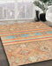 Abstract Orange Modern Rug in Family Room, abs2691