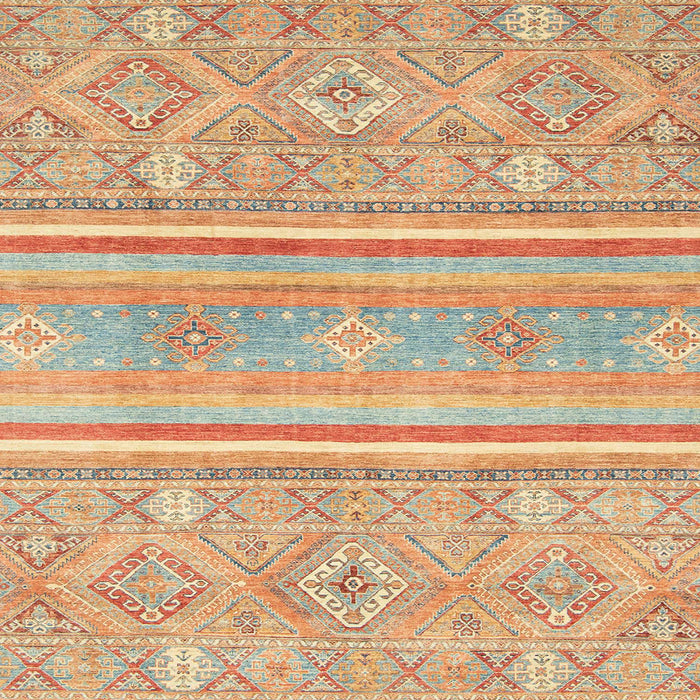 Square Abstract Orange Modern Rug, abs2691