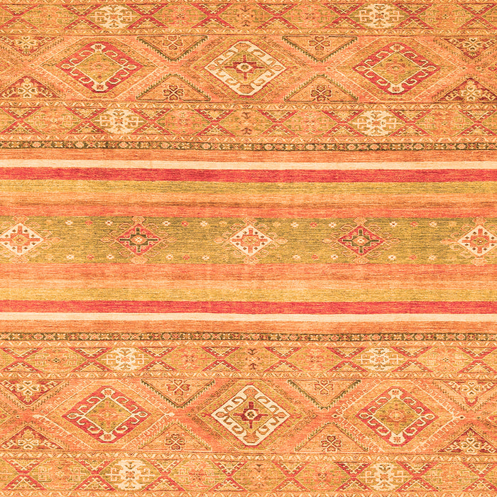 Square Abstract Orange Modern Rug, abs2691org