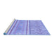 Sideview of Machine Washable Abstract Blue Modern Rug, wshabs2691blu