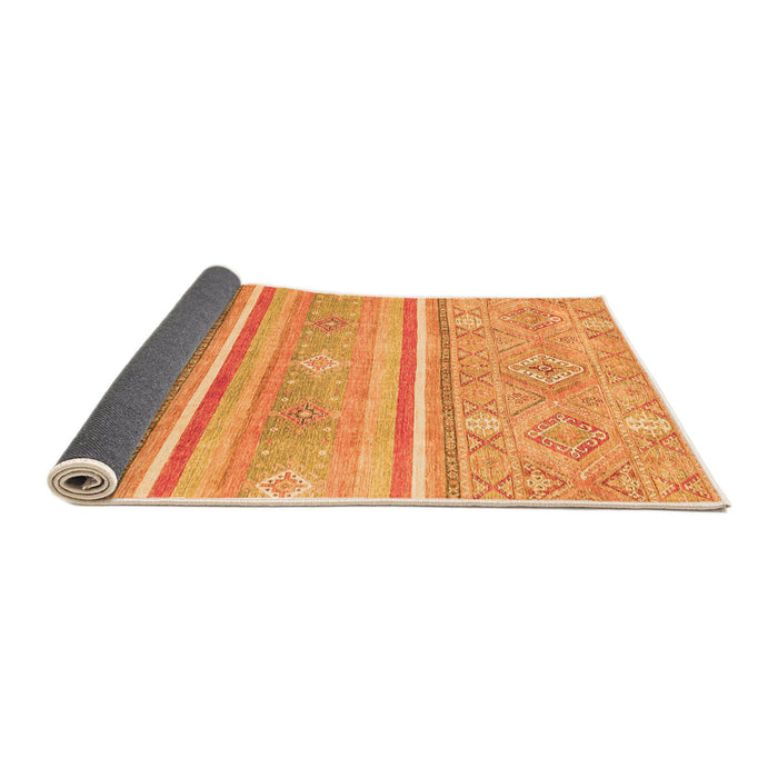 Sideview of Abstract Orange Modern Rug, abs2691org
