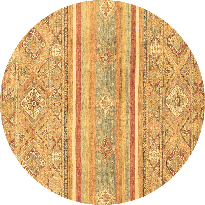 Round Abstract Brown Modern Rug, abs2691brn