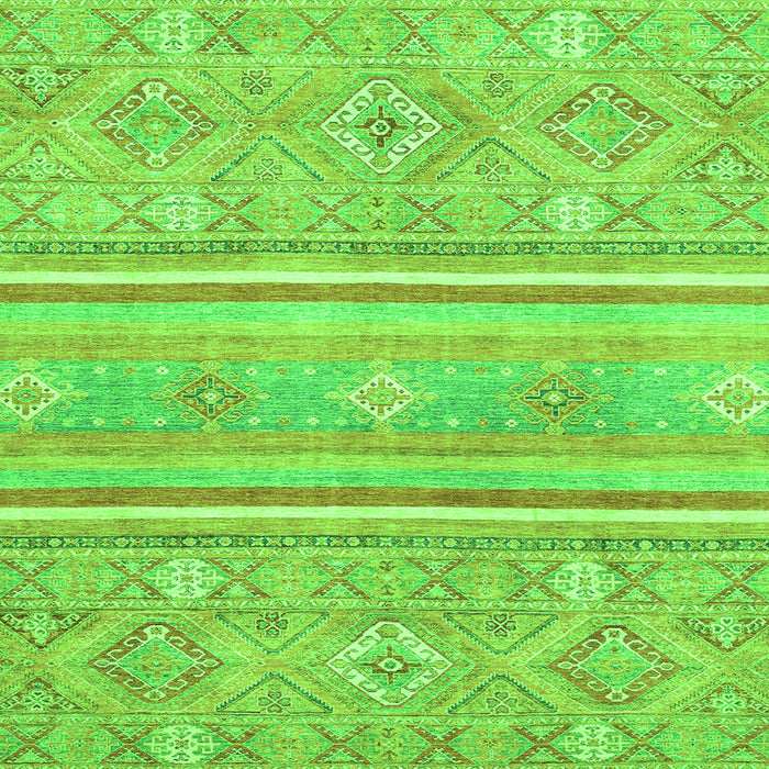 Square Machine Washable Abstract Green Modern Area Rugs, wshabs2691grn