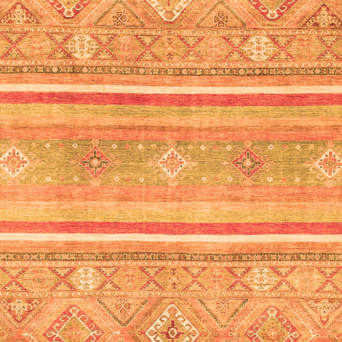 Machine Washable Abstract Orange Modern Area Rugs, wshabs2691org