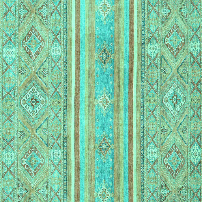 Square Abstract Turquoise Modern Rug, abs2691turq