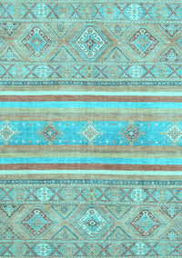 Abstract Light Blue Modern Rug, abs2691lblu