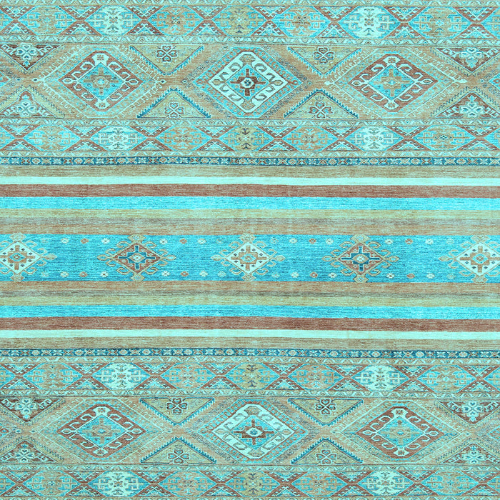 Square Abstract Light Blue Modern Rug, abs2691lblu