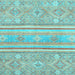 Square Abstract Light Blue Modern Rug, abs2691lblu