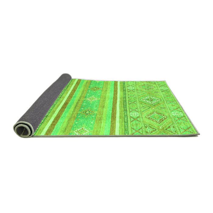 Sideview of Abstract Green Modern Rug, abs2691grn