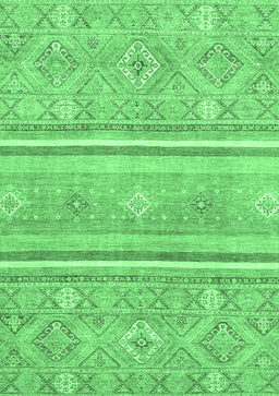 Abstract Emerald Green Modern Rug, abs2691emgrn