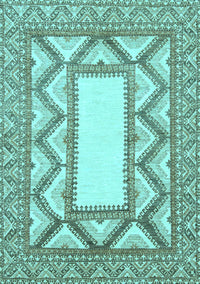 Abstract Light Blue Modern Rug, abs2692lblu