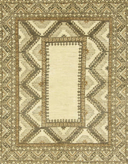 Abstract Brown Gold Modern Rug, abs2692