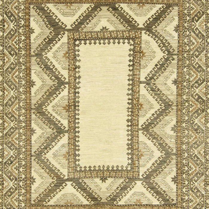 Abstract Brown Gold Modern Rug, abs2692