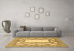 Machine Washable Abstract Brown Modern Rug in a Living Room,, wshabs2692brn