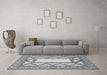 Machine Washable Abstract Gray Modern Rug in a Living Room,, wshabs2692gry