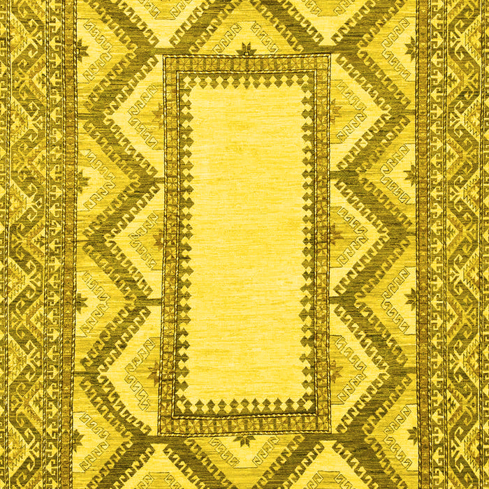 Machine Washable Abstract Yellow Modern Rug, wshabs2692yw