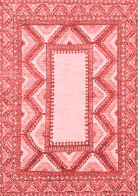 Abstract Red Modern Rug, abs2692red