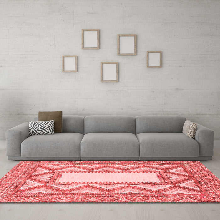 Modern Red Washable Rugs