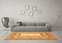 Machine Washable Abstract Orange Modern Rug, wshabs2692org