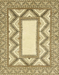 Machine Washable Abstract Brown Gold Rug, wshabs2692