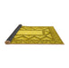 Sideview of Abstract Yellow Modern Rug, abs2692yw